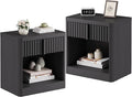 Fluted Nightstand Set of 2 by Harpaq