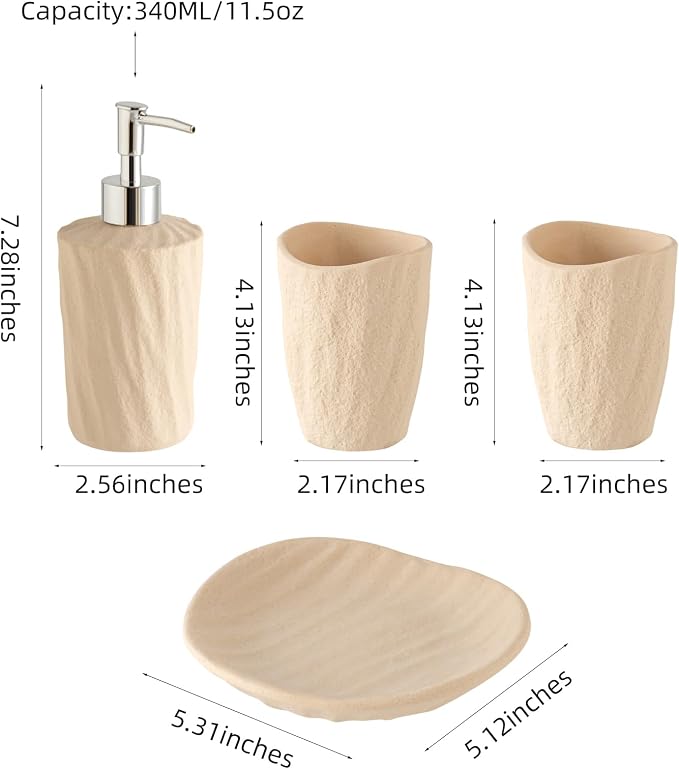 Bathroom Accessories Set, Toothbrush Holder, Bar Soap Dish Holder Saver - Image 3