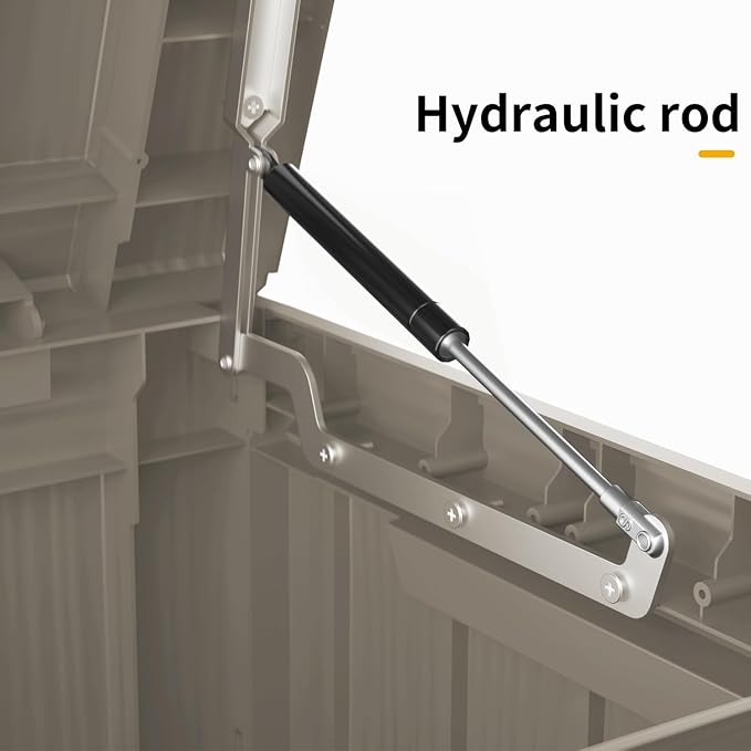 100 Gallon Resin Deck Box, Waterproof Outdoor Storage Box - Image 6