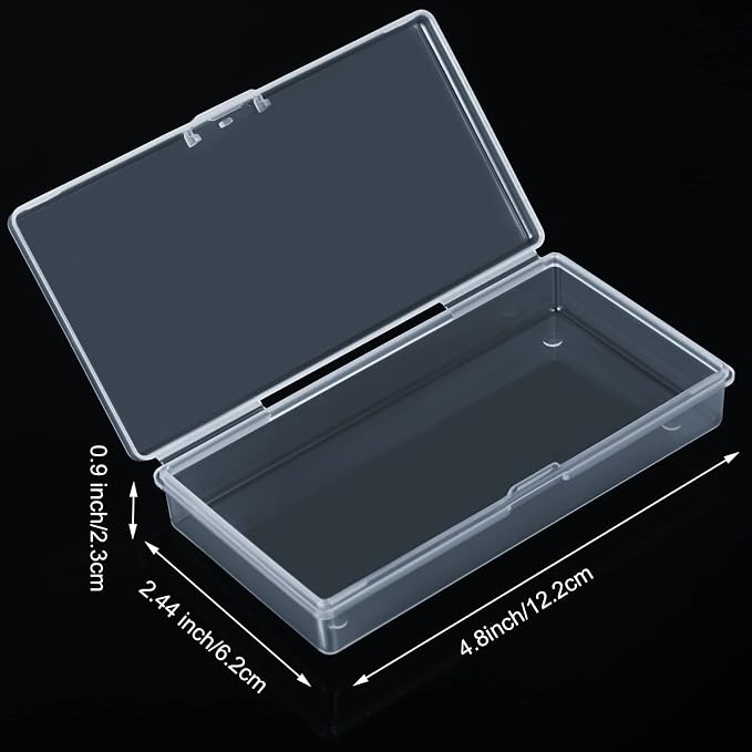 SATINIOR 24 Packs Small Clear Plastic Beads Storage Containers Box - Image 2