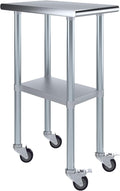 AmGood 24" x 15" Stainless Steel Work Table by AmGood