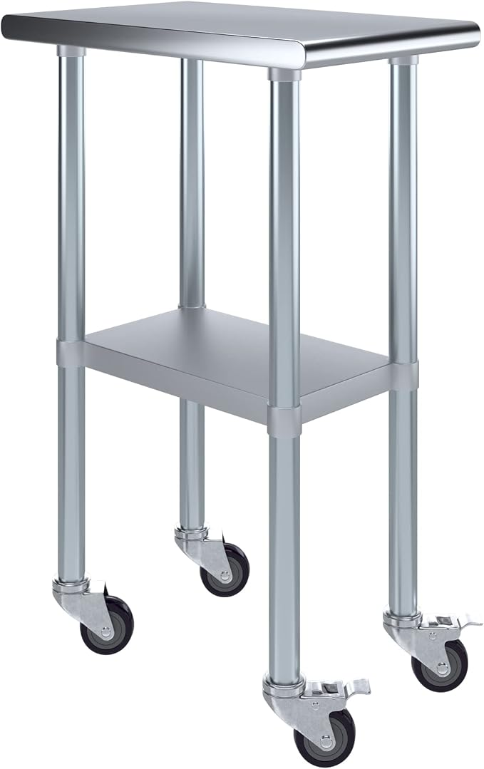 AmGood 24" x 15" Stainless Steel Work Table by AmGood