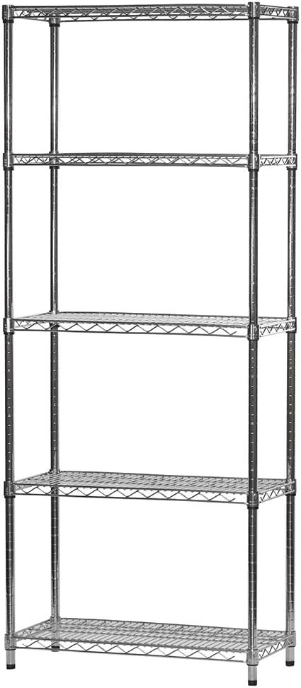 Shelving Inc. 14"d x 30" w x 54" h Chrome Wire Shelving by ShelvingInc