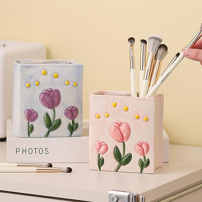 Book Vase Tulip Pencil Cup Pen Holder - Image 2