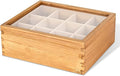 Wood Tea Box Organizer 12 Compartment Multi-Functional Storage Box by LlTOPWP