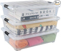 50 Quart Large Clear Underbed Boxes by Wakikini