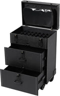 Professional Rolling Makeup Case, Large Cosmetic Trolley by Lidhujnk