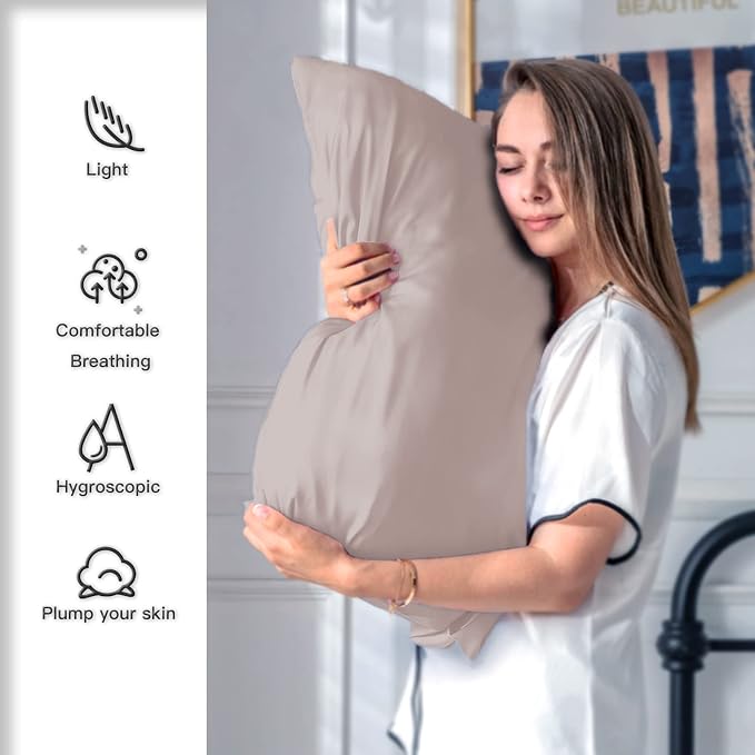 Silk Pillowcase for Hair and Skin, Breathable and Sliky 100% Queen Silk Pillow - Image 3