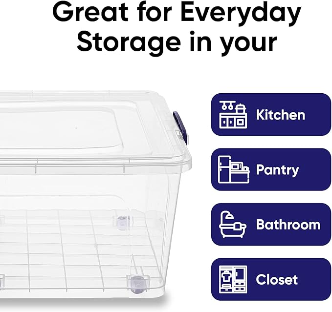 Superio Storage Bins with Lids- Clear Boxes - Image 4