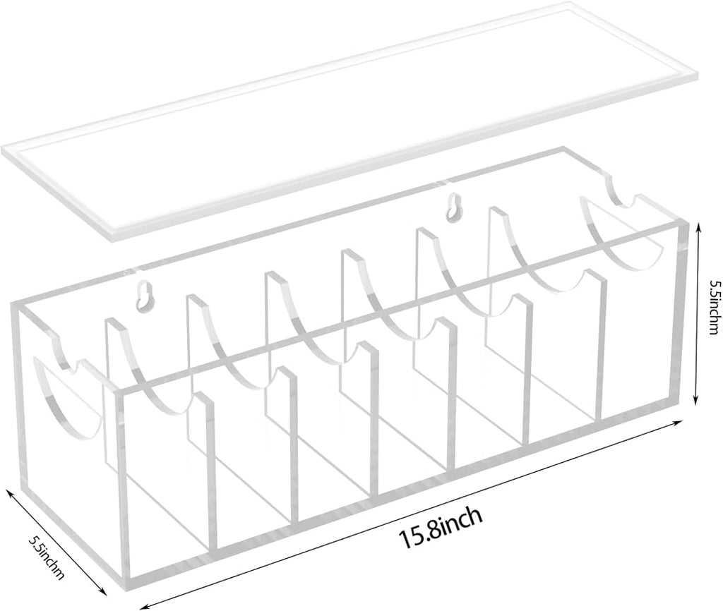 Acrylic Belt Organizer with Dust Cover – Clear Belt Storage Box - Image 2