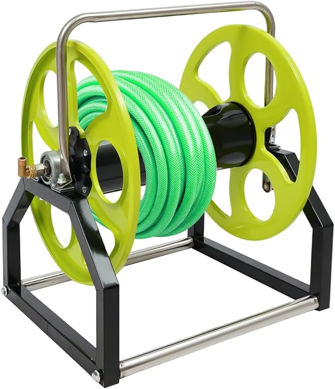 Heavy Duty Garden Hose Reel Cart, 328FT Capacity by DouSeiAi