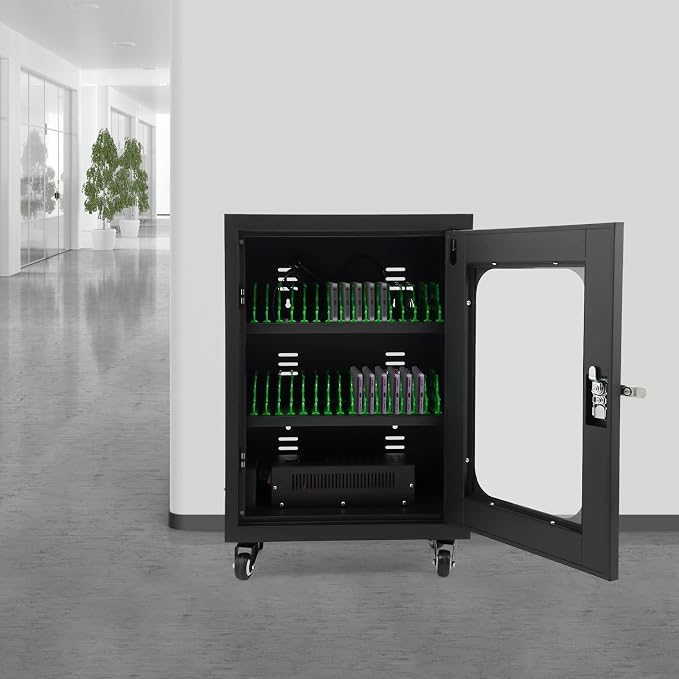 30 Slots Cell Phones Charging Station, Rechargeable Cellphone Locker Storage - Image 2