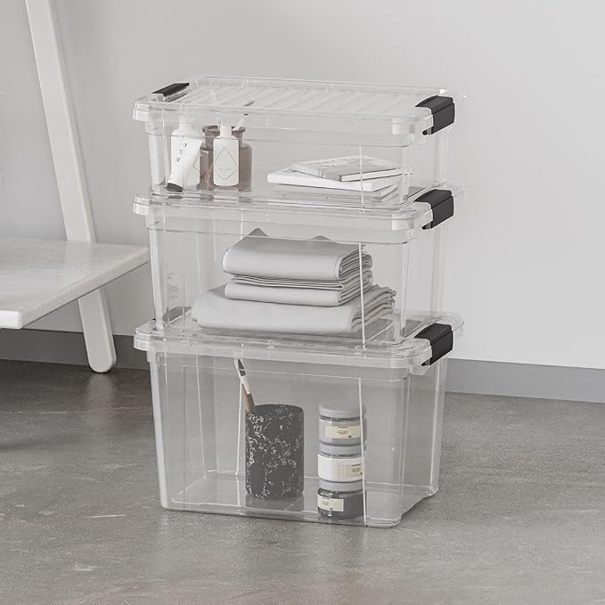Superio Clear Storage Box with Lid, 2.5 Quart Plastic Container Bins - Image 7