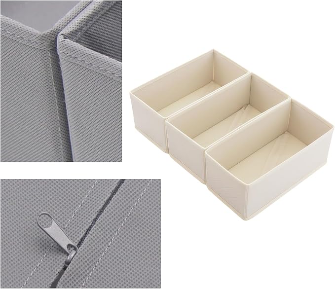 Dresser Drawer Organizer 3-Pack Beige - Image 3