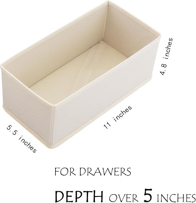 Dresser Drawer Organizer 3-Pack Beige - Image 2