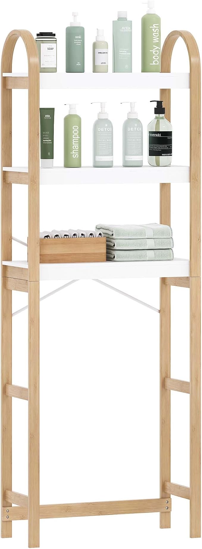 Spirich Over The Toilet Storage Shelf, 3-Tier Over Toilet Bathroom Organizer - Image 7