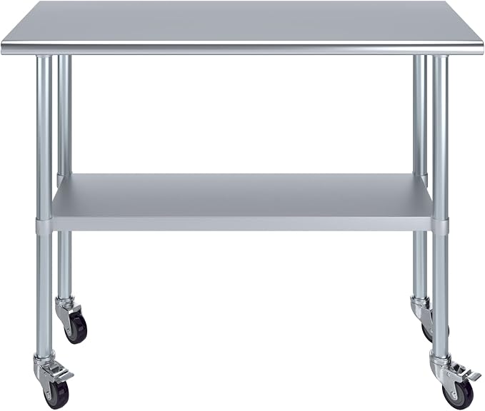AmGood 48" Long x 18" Deep Stainless Steel Table - Image 2