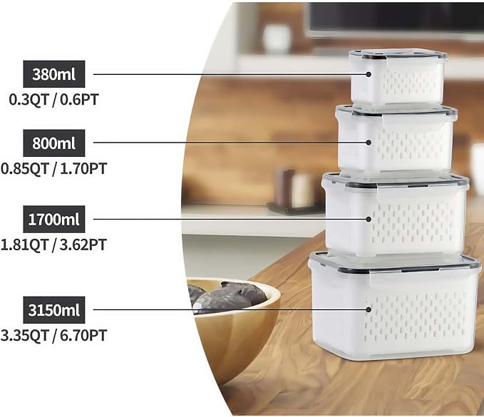 4 Pack Food Storage Containers - Image 4