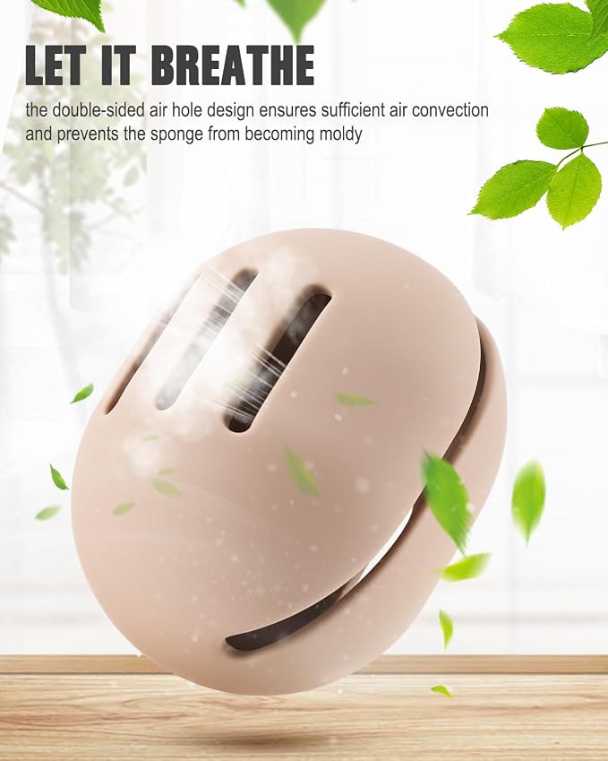 FERYES 2 PCS Makeup Sponge Holder – Shatterproof Eco-Friendly Silicone Beauty - Image 3