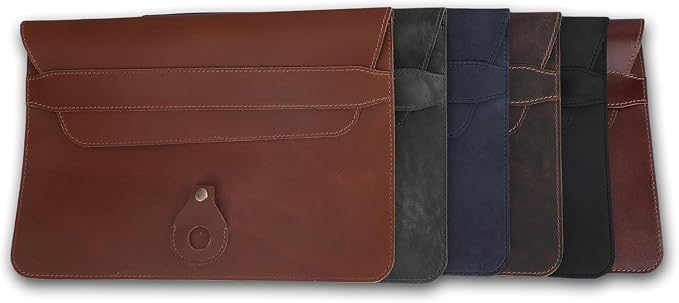 Genuine Leather Laptop Sleeve 13–14 Inch, Slim Laptop Case Compatible - Image 9
