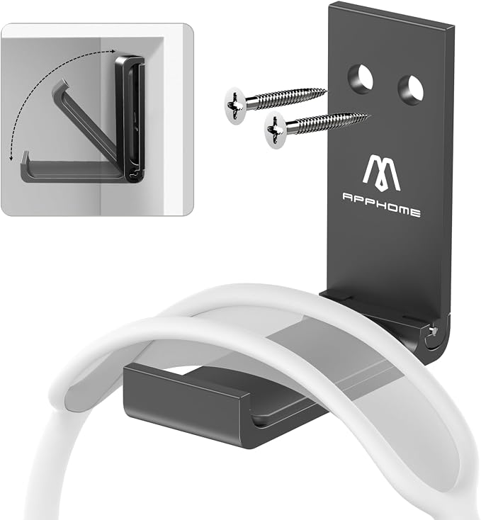 Headphone Stand Hanger Foldable Wall Hooks, Save Space Durable Aluminum Headset by APPHOME