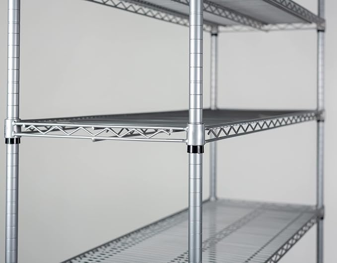 Omega 36" Deep x 60" Wide x 54" High 3 Tier Gray Starter Shelving Unit - Image 4