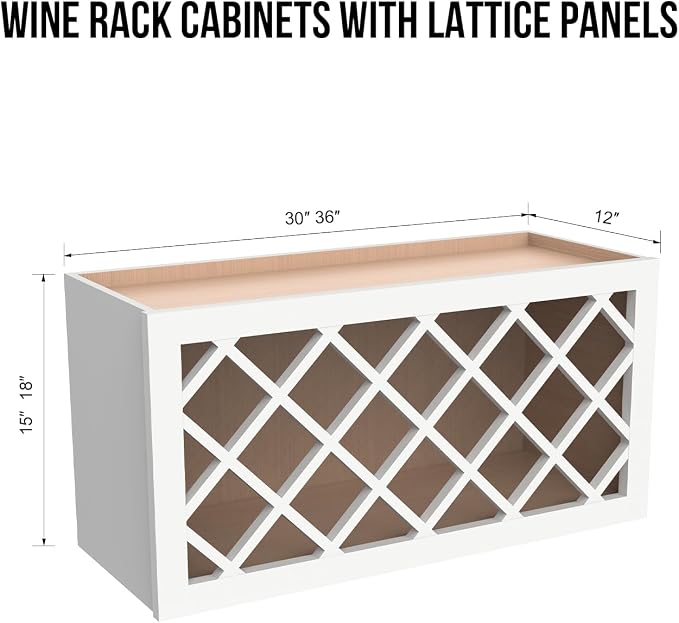 Solid Wood RTA Wall Cabinet Wine Bottle Rack - Image 3