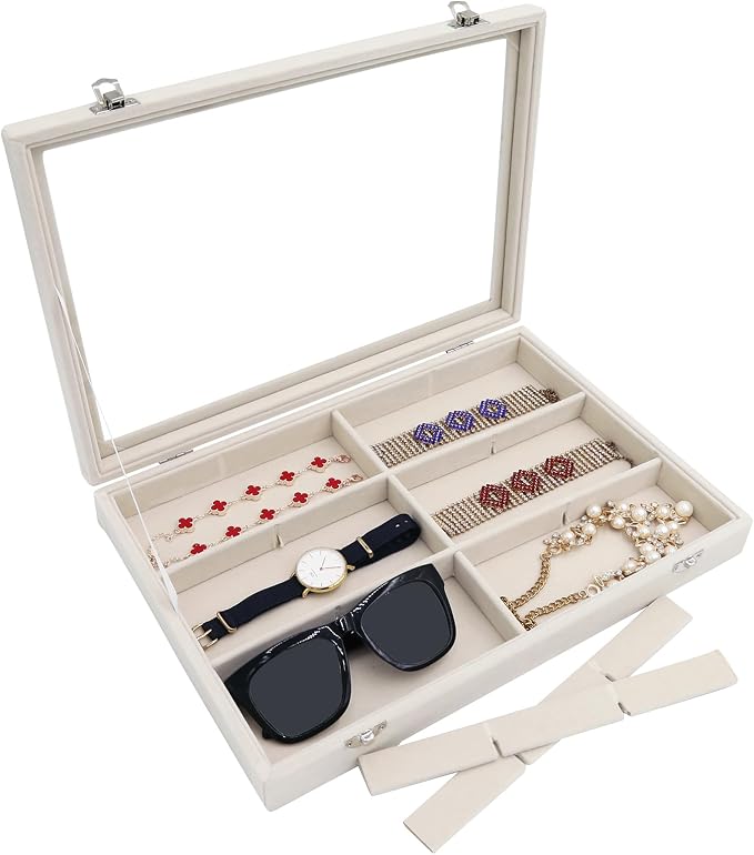 Stratalife Jewelry Organizer Bracelet Organizer Storage Box 12 Grid Stackable - Image 5