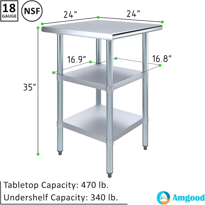 AmGood Stainless Steel Work Table - Image 3