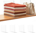 Acrylic Shelf Dividers for Closet Organization: 10" Tall x 12" Deep Closet by Lebouri