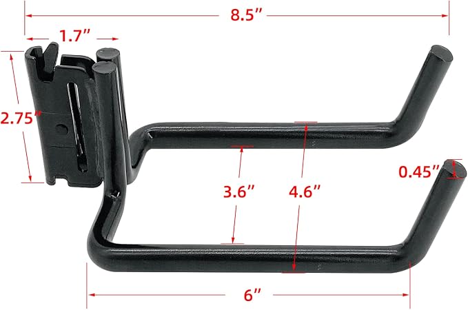 4 Pack E-Track Heavy Duty Shovel Hanger - Image 5