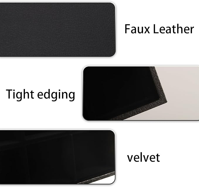 Rocutus Jewelry Organizer Tray, 3 Pack Velvet 24 Grid Earring Holder Stackable - Image 3