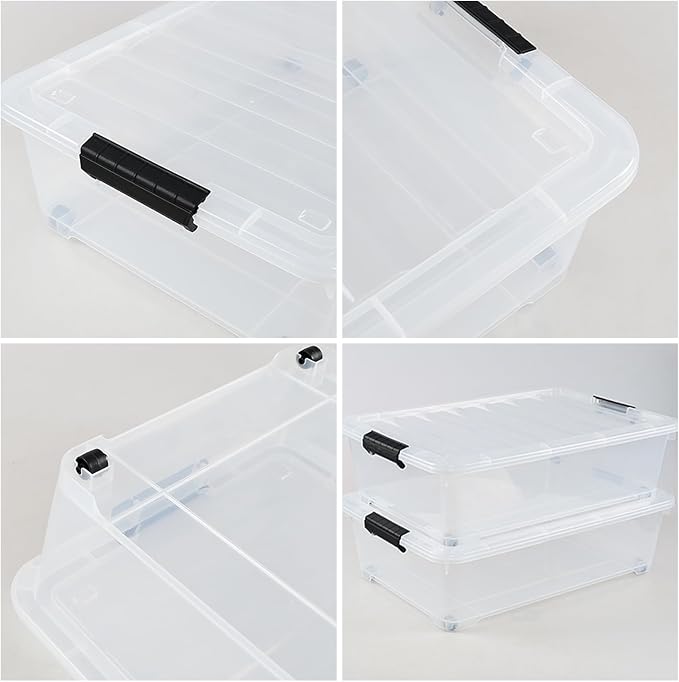 Saedy 20 L Clear Under Bed Storage Bins - Image 2
