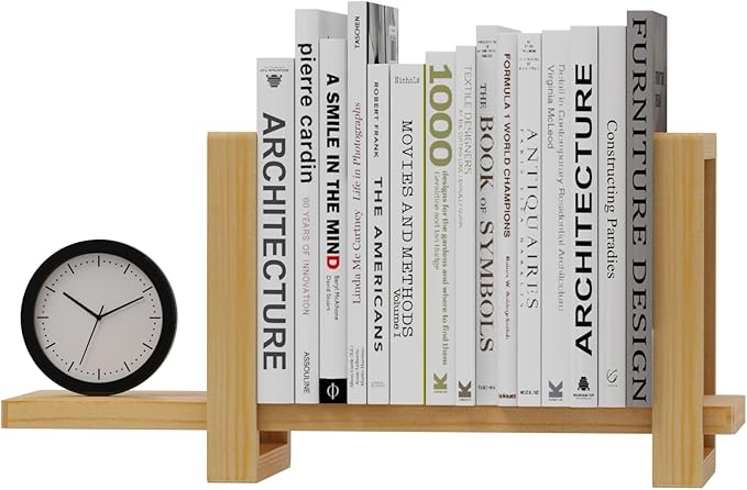 Adjustable Desktop Bookshelf, Retro Tabletop Bookshelf, Desk Shelf by Soultopxin