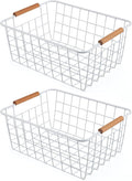 Wire Basket 2 Pcs Wire Storage Baskets Wire Baskets Organizing by ELEATTRUN