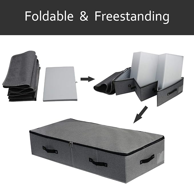 AMJ Extra Length Under Bed Storage Organization Containers - Image 4