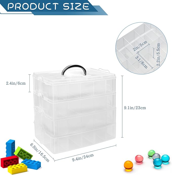 4-Tier Stackable Storage Container Box - Image 2