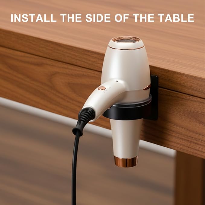 Dryer Holder Wall Mounted, Adhesive Stainless Steel Blow Dryer Stand Hair Tool - Image 4
