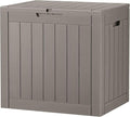 32 Gallon Deck Box Lockable Resin Indoor Outdoor Storage Box waterproof Outdoor by LHBGO