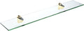 Spancraft Glass H-4.75x30-Brass Heron Glass Shelf, 4.75" x 30" by Spancraft