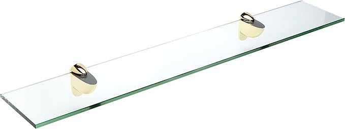 Spancraft Glass H-12x14-Brass Heron Glass Shelf by Spancraft
