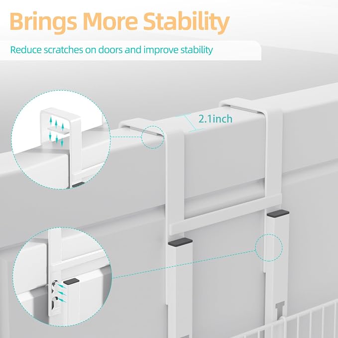 6 Tier Over the Door Pantry Organizer, Foldable Metal Over the Door Hanging - Image 5
