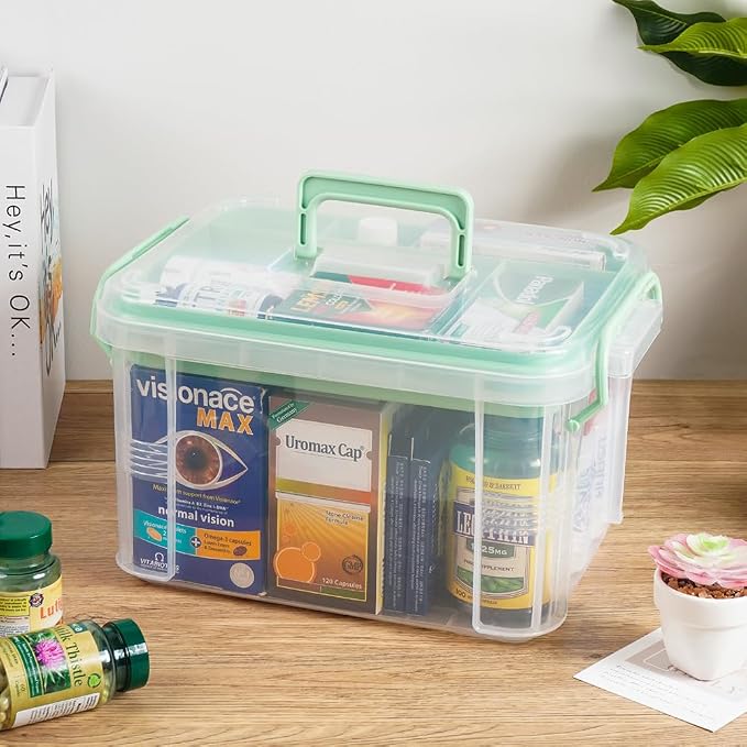 15qt Clear Medicine Organizer Storage Box - Image 6