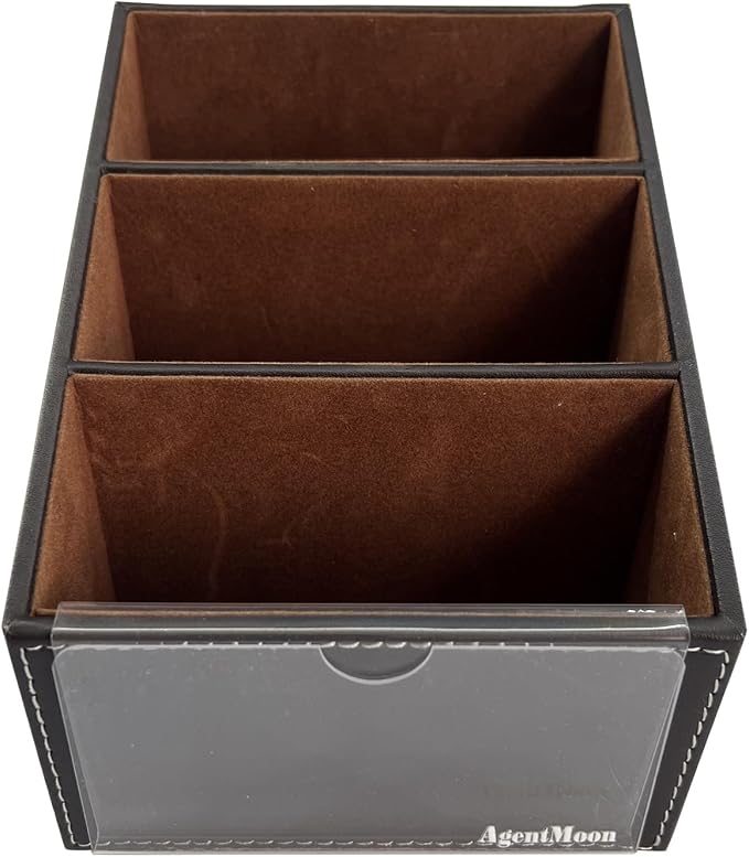 AgentMoon 2-piece Set Remote Control Holder, 3-Compartment Gradient Desk - Image 8