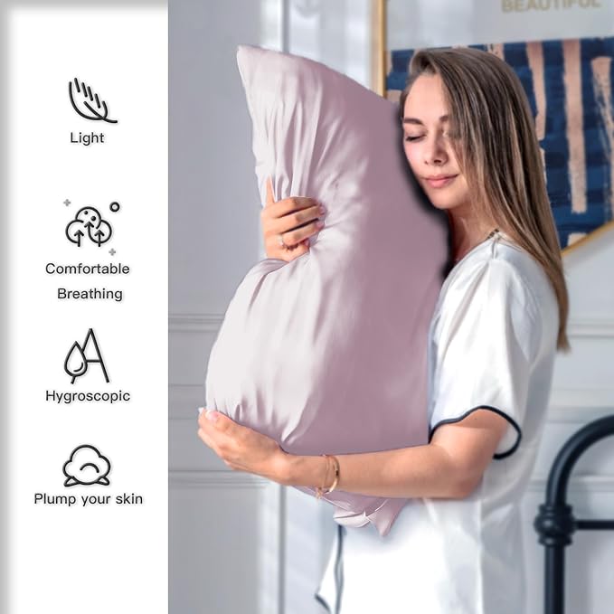 Mulberry Silk Pillow Cases for Hair and Skin Queen Size Silk Pillowcase - Image 3
