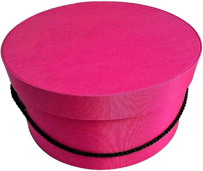 Sarah's Hat Boxes Classic Cerise Hat Box – 11" x 5.5" Handmade in USA – by SarahsHatBoxes