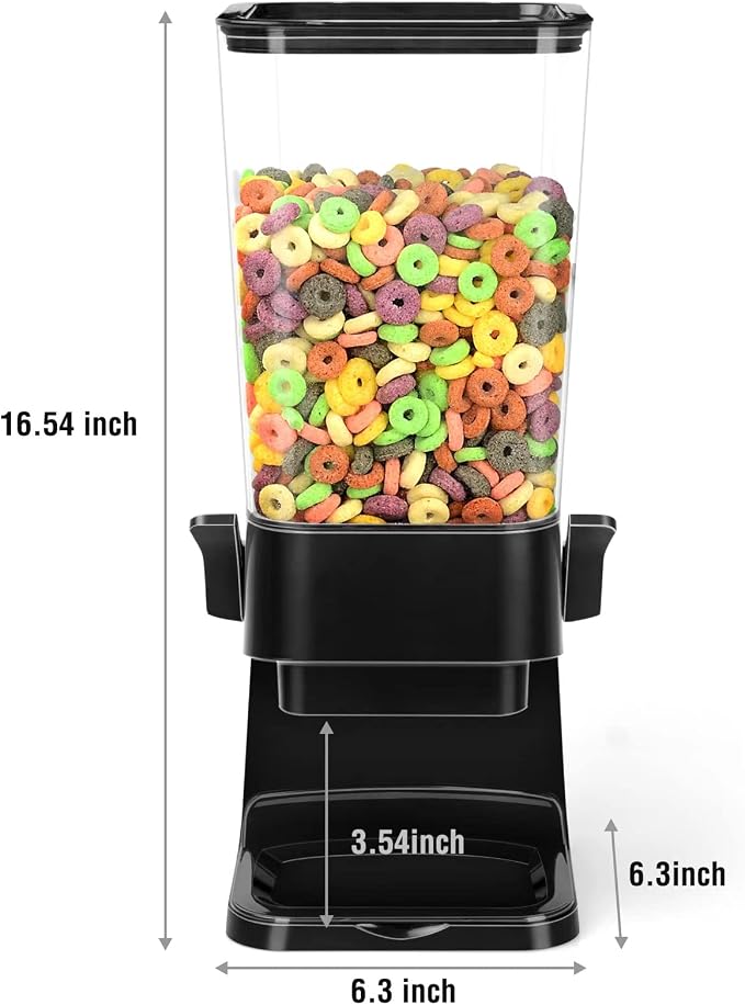 Cereal Dispenser Countertop Dual Dry Food Dispenser Large Cereal Containers - Image 3