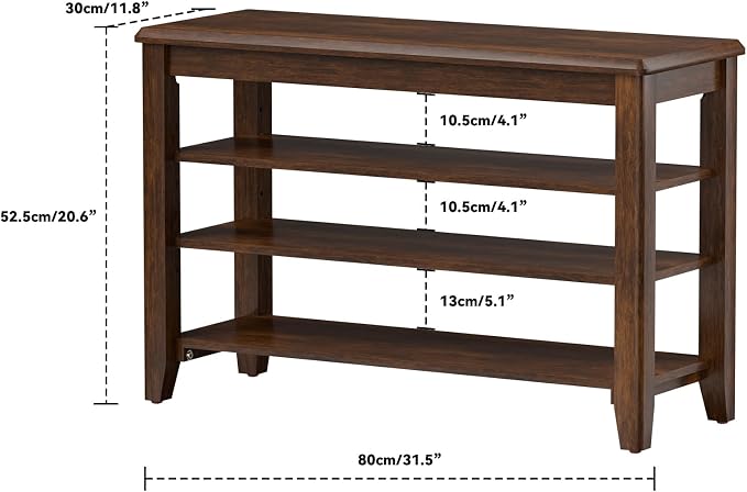 Shoe Bench Storage Rubberwood, Entryway Bench - Image 2
