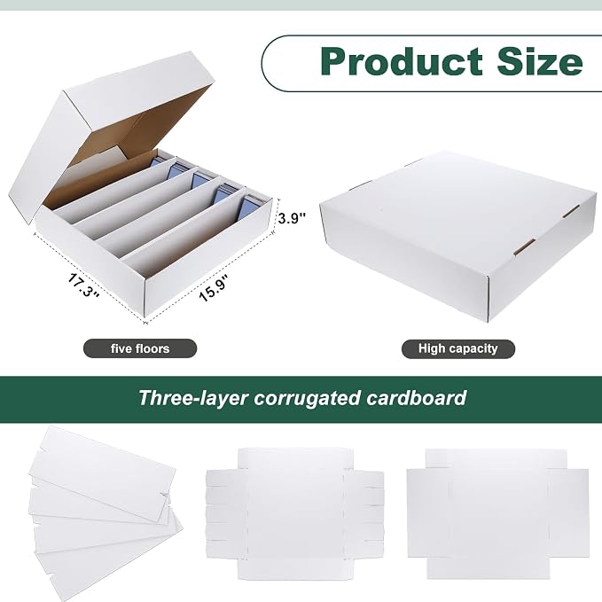 Yexiya 4 Pcs 5000 Count Card Storage Boxes - Image 2