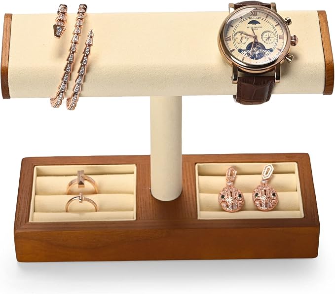 Oirlv Solid Wood Watch Display Stand T-bar Watch Stand - Image 4